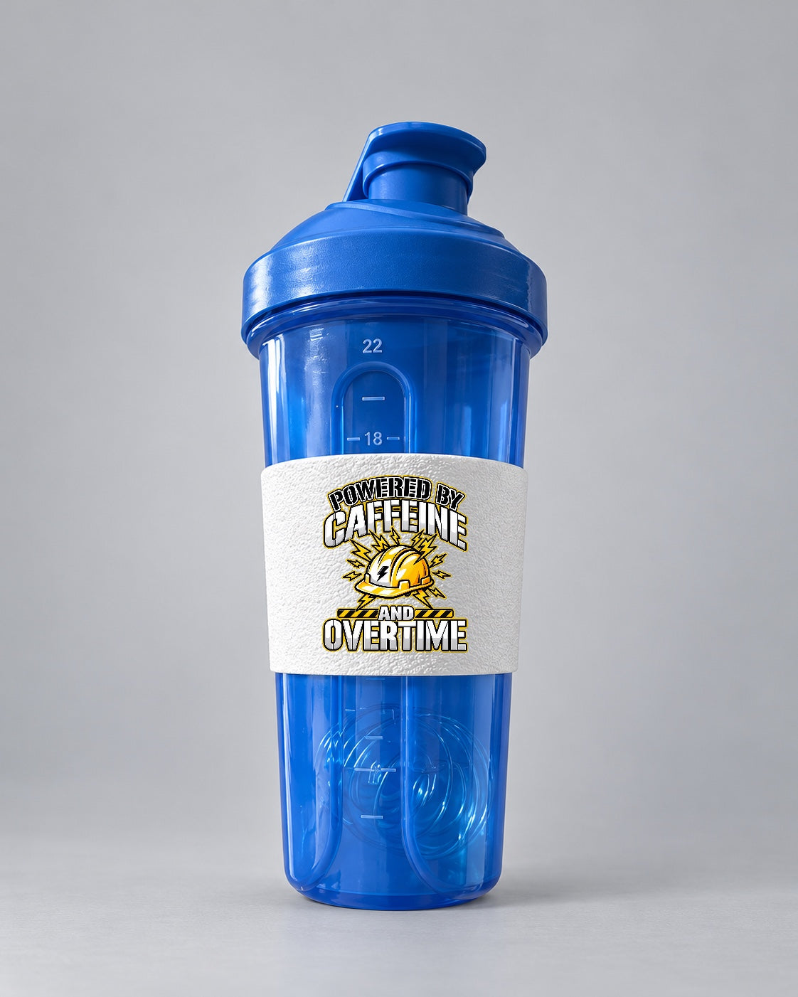 Blender bottle (powered by caffeine and over time)